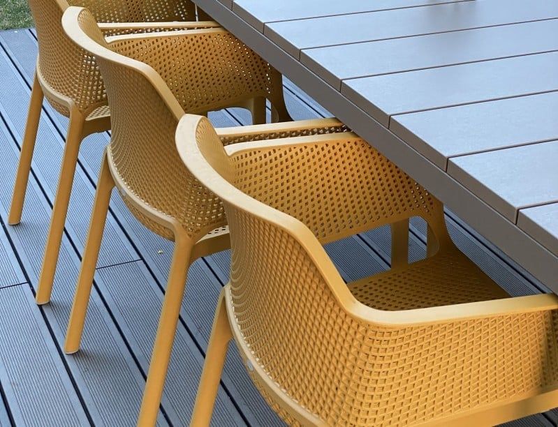 Bộ bàn 8 ghế nhập khẩu ngoài trời Rio140/210 - Net chair