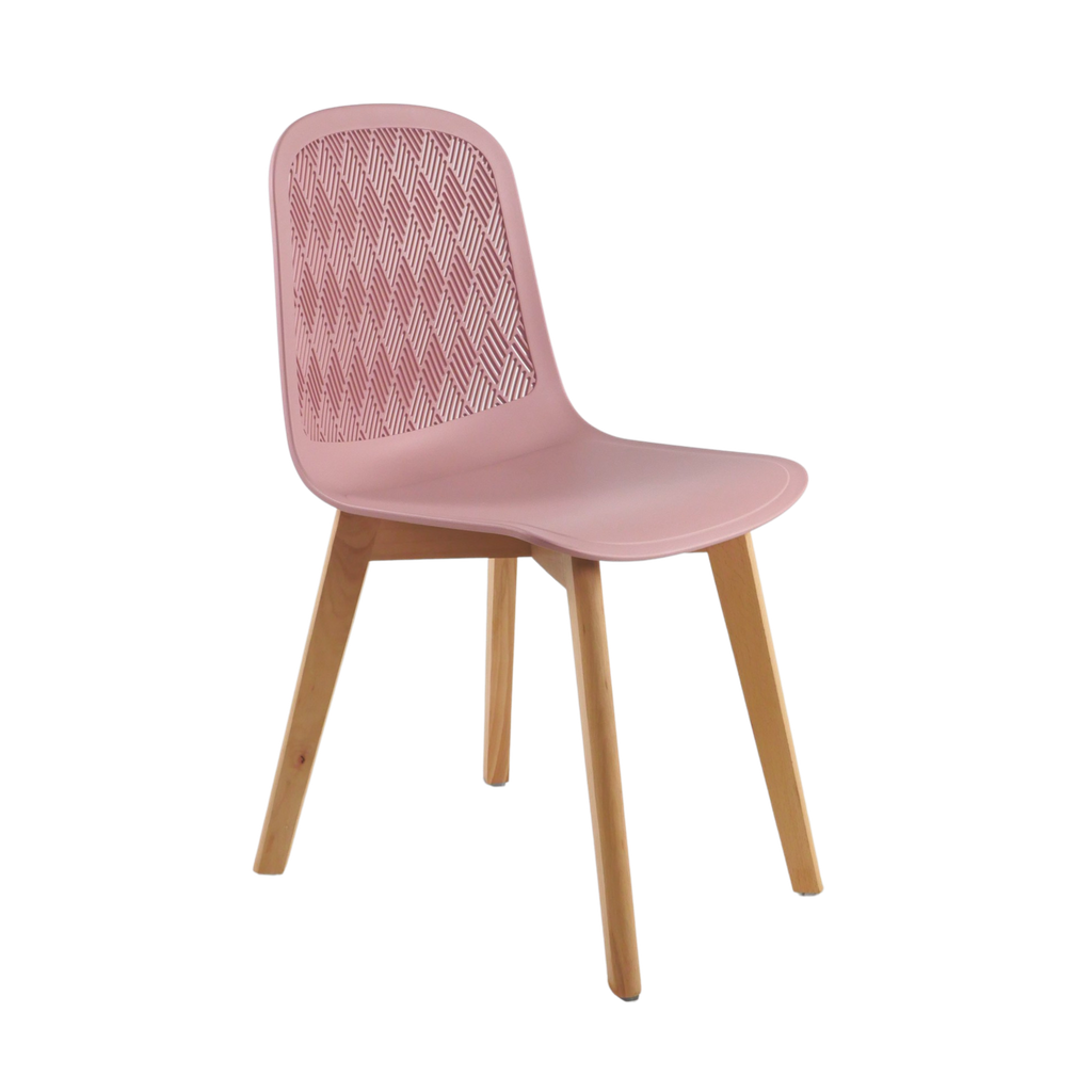 GHẾ CAFE MẶT NHỰA CHÂN GỖ