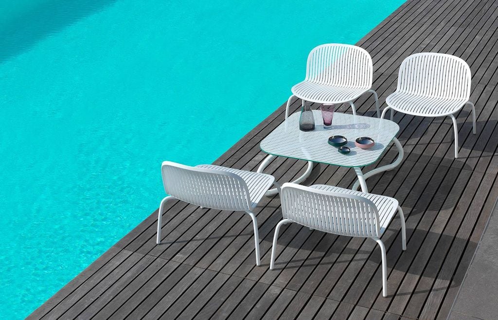 BỘ BÀN GHẾ THƯ GIÃN NINFA RELAX NGOÀI TRỜI 4 GHẾ/ 1 BÀN - NARDI