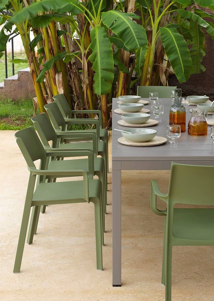 Bộ Bàn Ghế Ngoài Trời-DurelTop /chân nhôm/nhựa sợi thủy tinh