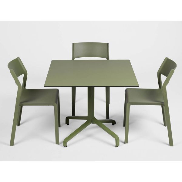 BÀN NHỰA NHẬP KHẨU GẬP PIANI LAMINATO 80X80