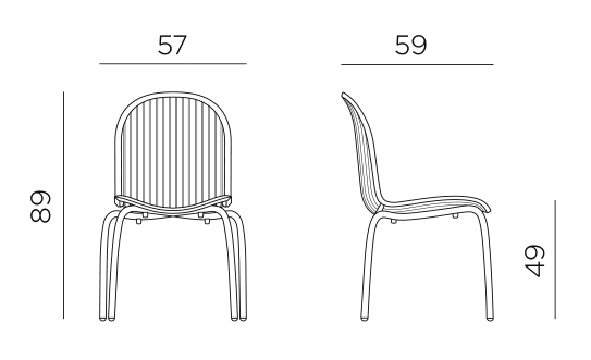 GHẾ NHỰA NHẬP KHẨU NINFA DINNER