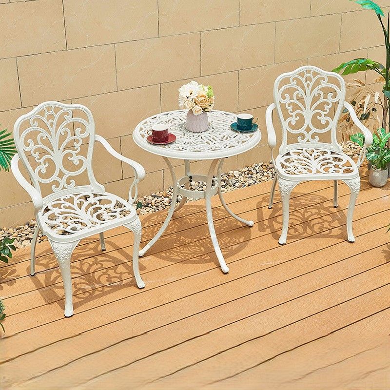 Bộ bàn ghế nhôm đúc nhập khẩu (1 bàn D68 và 2 ghế)