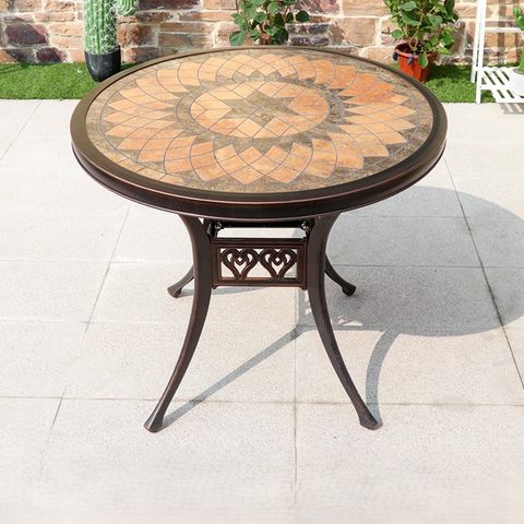  Bàn nhôm đúc mặt đá nhập khẩu D84 