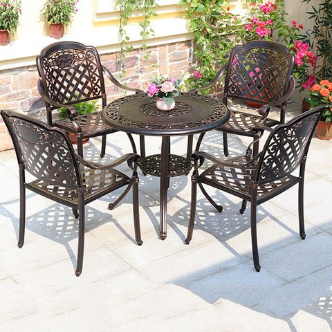  Bộ bàn ghế nhôm đúc nhập khẩu (1 bàn D80 và 4 ghế) 