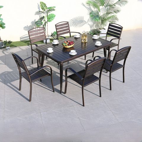  Bộ bàn ghế nhôm đúc nhập khẩu (1 bàn D150 và 6 ghế) 