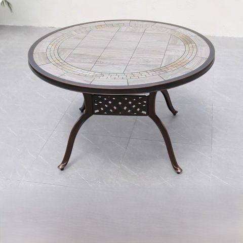  Bàn nhôm đúc mặt đá nhập khẩu D120 