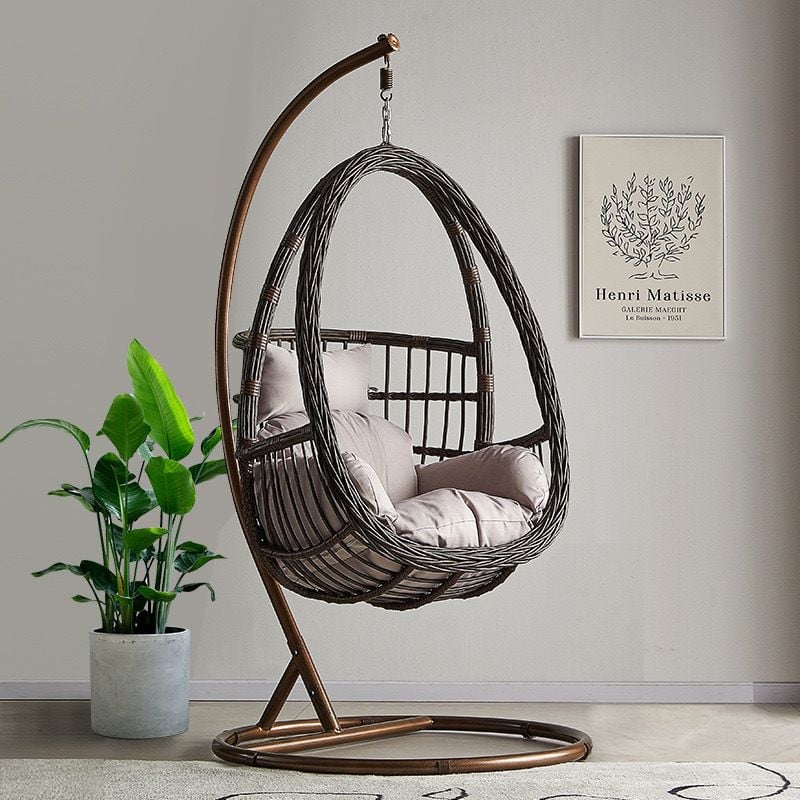 Xích đu đơn mây nhựa nhập khẩu