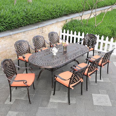  Bộ bàn ghế nhôm đúc nhập khẩu (1 bàn D210 và 8 ghế) 