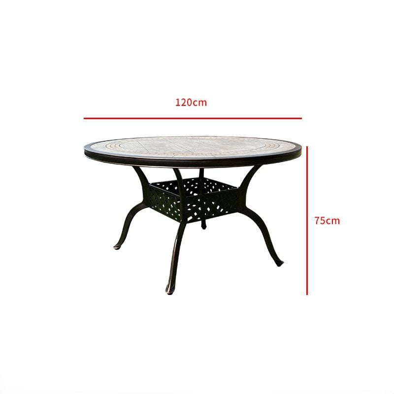 Bàn nhôm đúc mặt đá nhập khẩu D120