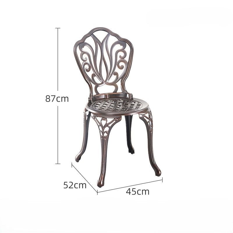 Bộ bàn ghế nhôm đúc nhập khẩu (1 bàn D68 và 4 ghế)