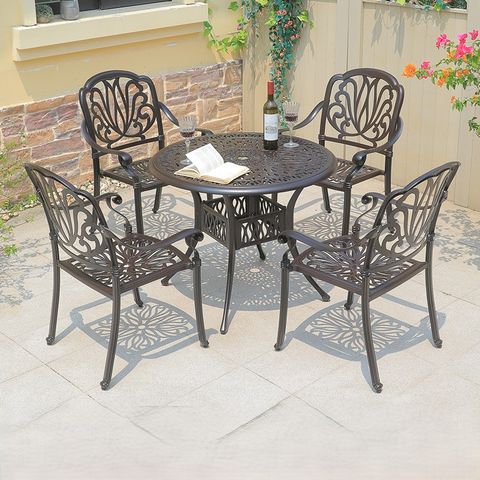  Bộ bàn ghế nhôm đúc nhập khẩu (1 bàn D90 và 4 ghế) 