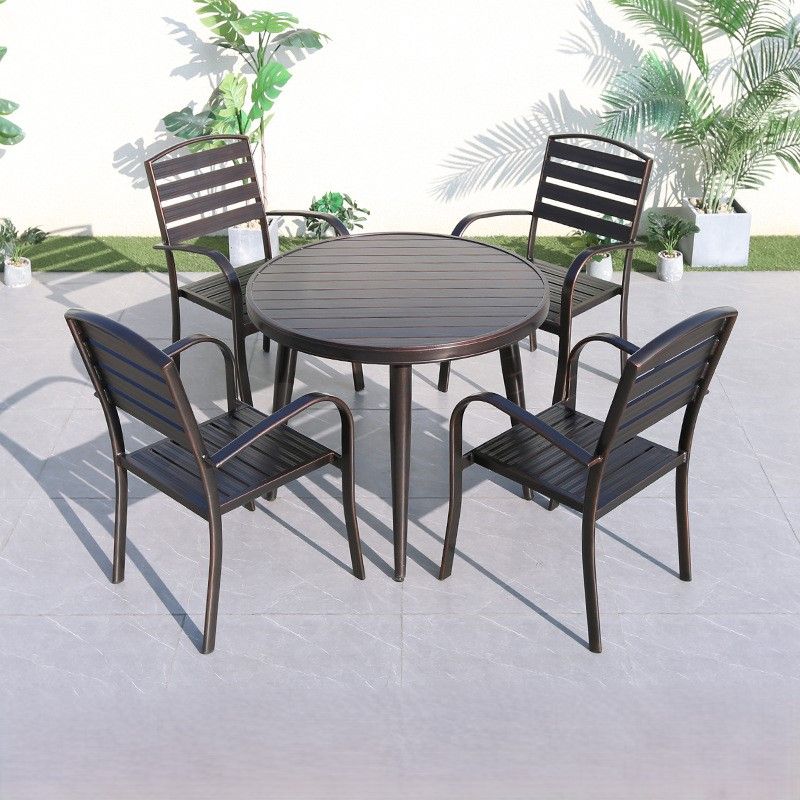 Bộ bàn ghế nhôm đúc nhập khẩu (1 bàn D90 và 4 ghế)