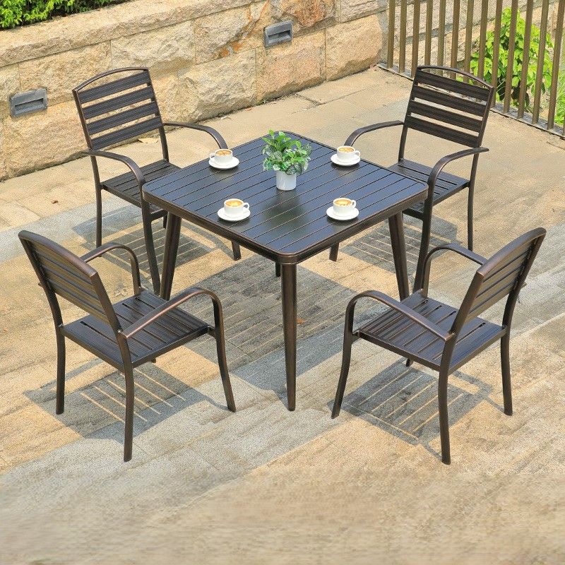 Bộ bàn ghế nhôm đúc nhập khẩu (1 bàn D90 và 4 ghế)