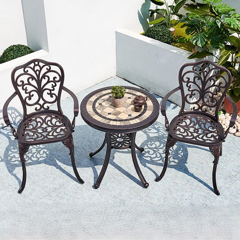 Bàn nhôm đúc mặt đá nhập khẩu D60