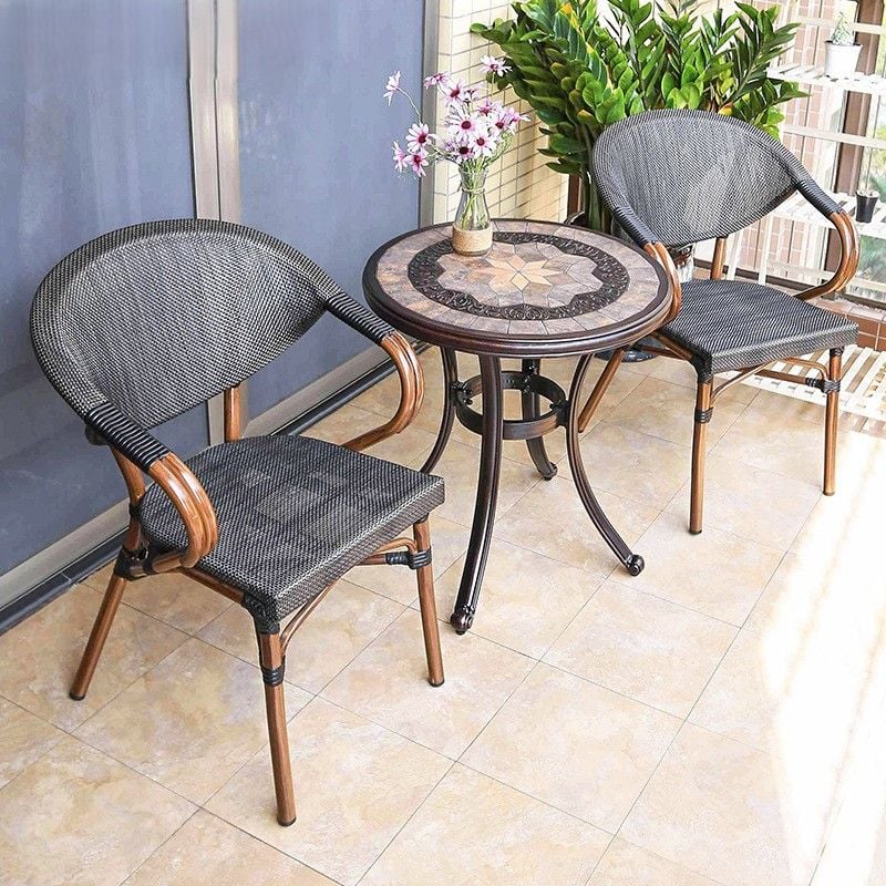 Bàn nhôm đúc mặt đá nhập khẩu D60