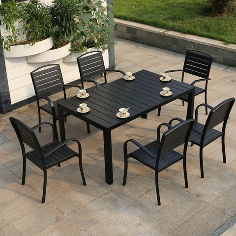  Bộ bàn ghế composite nhập khẩu ( 1 bàn và 6 ghế) 