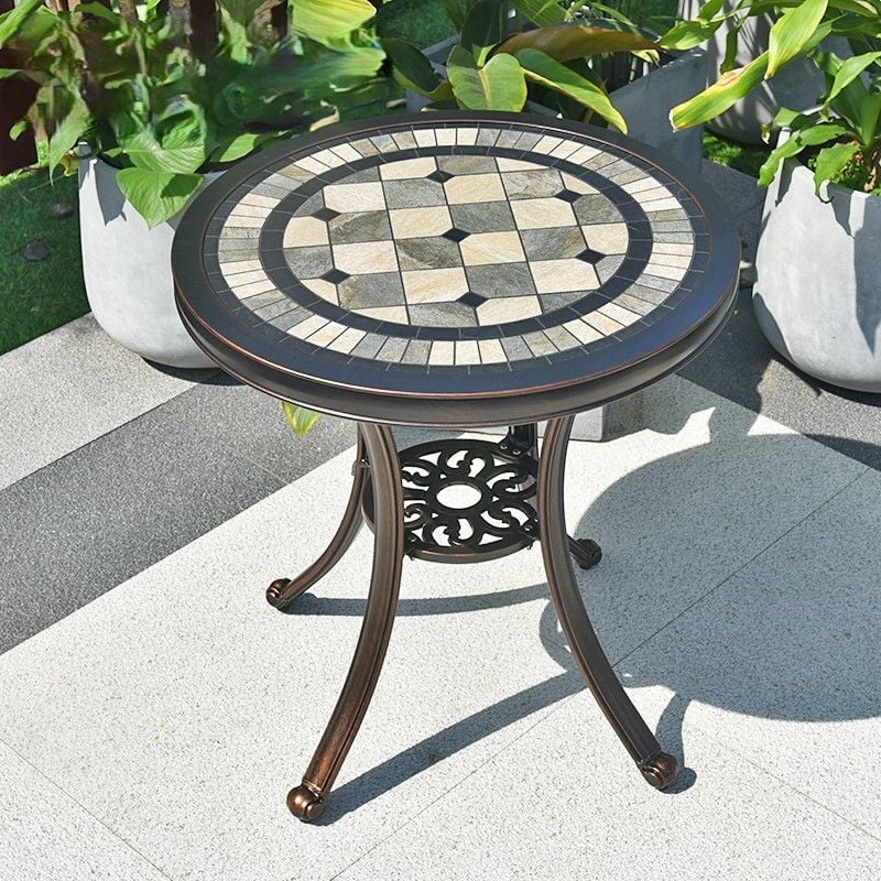 Bàn nhôm đúc mặt đá nhập khẩu D60
