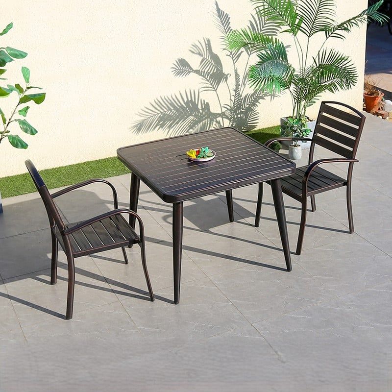 Bộ bàn ghế nhôm đúc nhập khẩu (1 bàn D90 và 2 ghế)