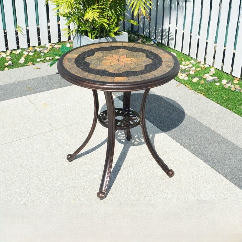 Bàn nhôm đúc mặt đá nhập khẩu D60