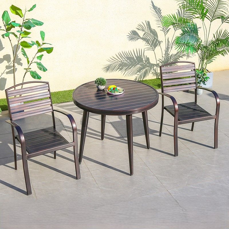 Bộ bàn ghế nhôm đúc nhập khẩu (1 bàn D90 và 2 ghế)