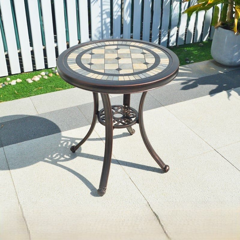 Bàn nhôm đúc mặt đá nhập khẩu D60