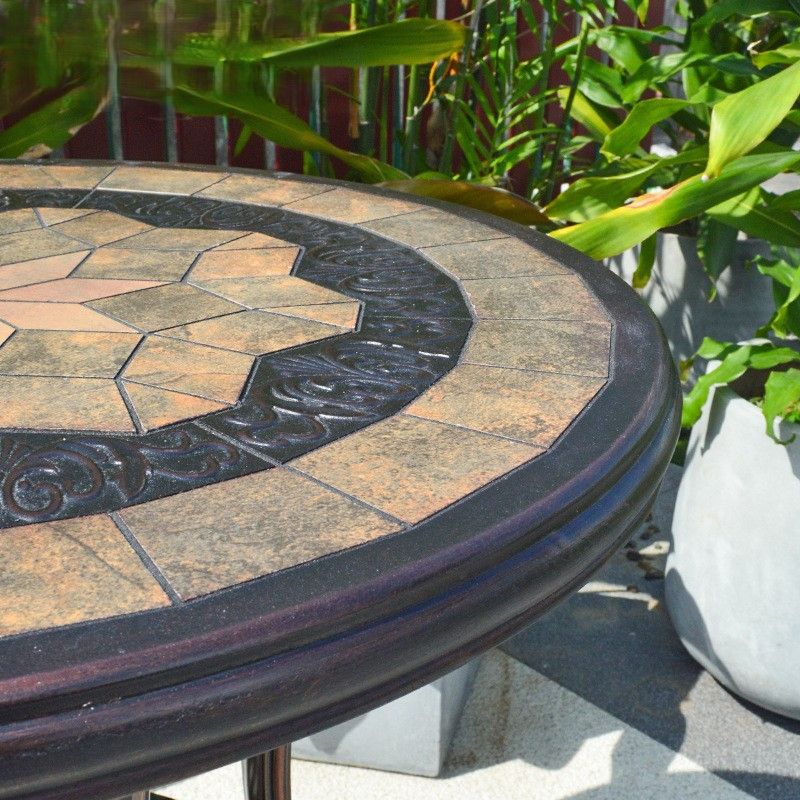 Bàn nhôm đúc mặt đá nhập khẩu D60