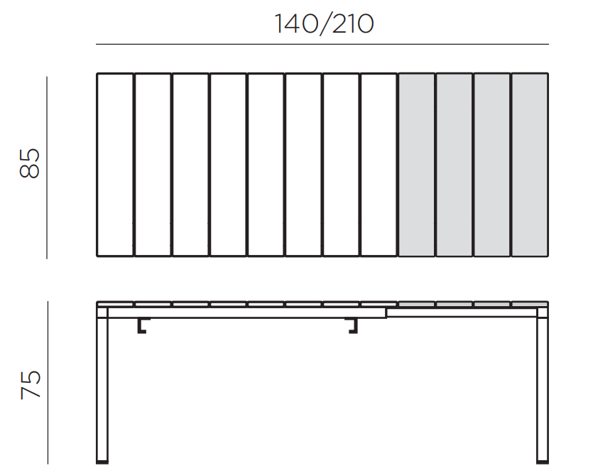Bộ Bàn Ghế Ngoài Trời-DurelTop /chân nhôm/nhựa sợi thủy tinh