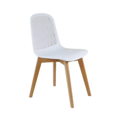  GHẾ CAFE MẶT NHỰA CHÂN GỖ 