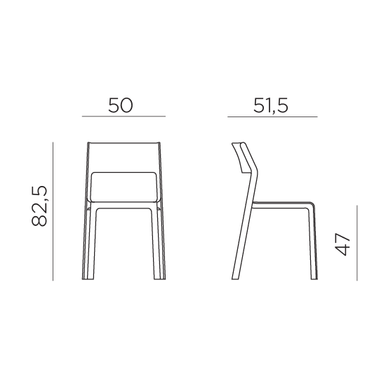 GHẾ NHỰA NHẬP KHẨU TRILL BISTROT