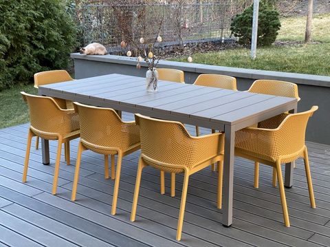  Bộ bàn 8 ghế nhập khẩu ngoài trời Rio140/210 - Net chair 