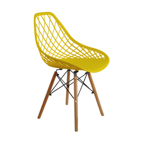  GHẾ CAFE MẶT NHỰA CHÂN GỖ 