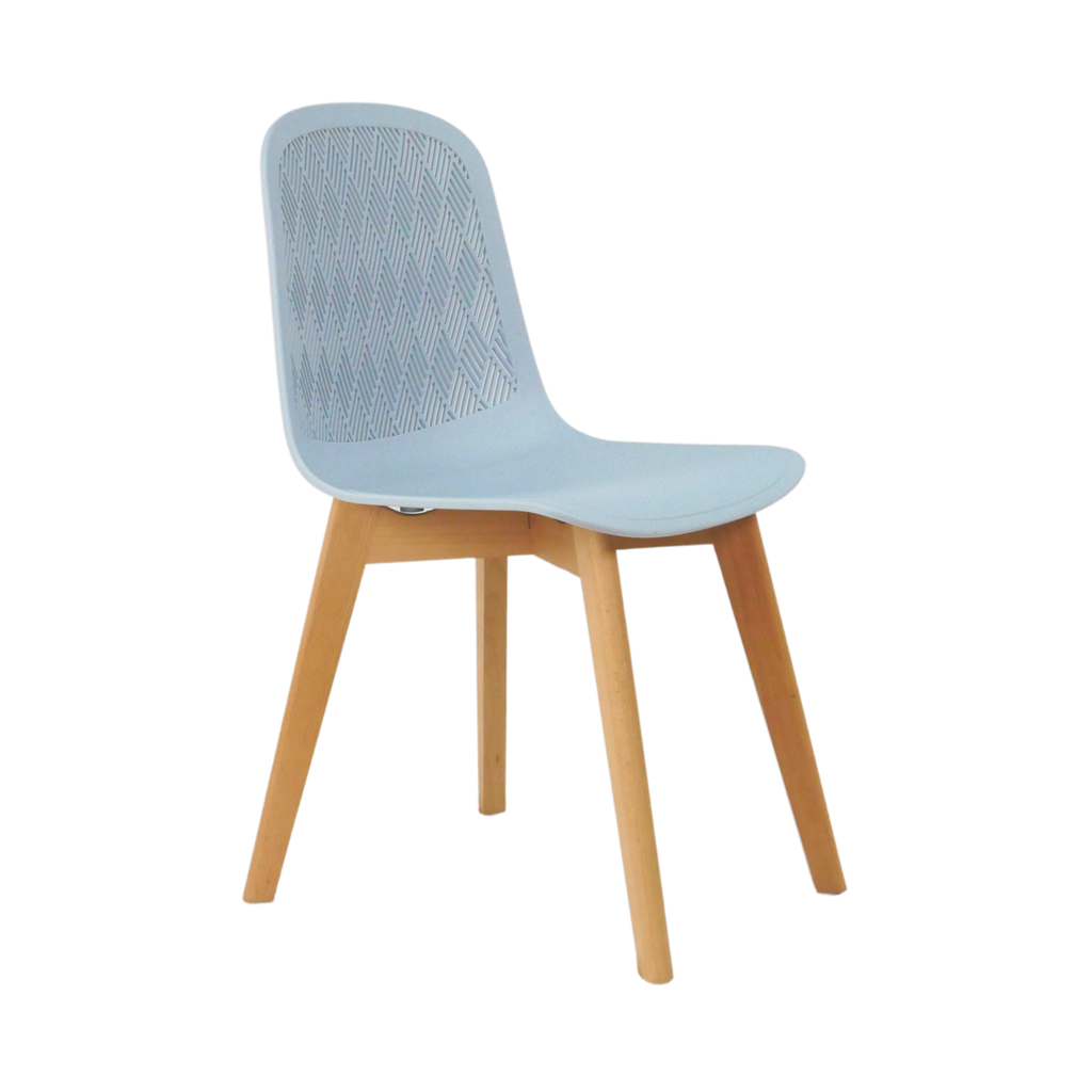 GHẾ CAFE MẶT NHỰA CHÂN GỖ