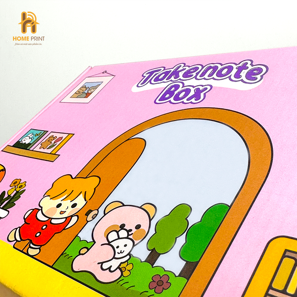  In Hộp Giấy Đựng Take Note 