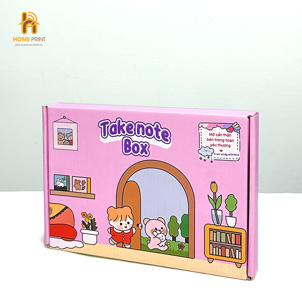  In Hộp Giấy Đựng Take Note 