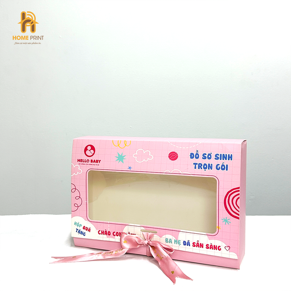  In Hộp Giấy Đựng Đồ Sơ Sinh Hello Baby 