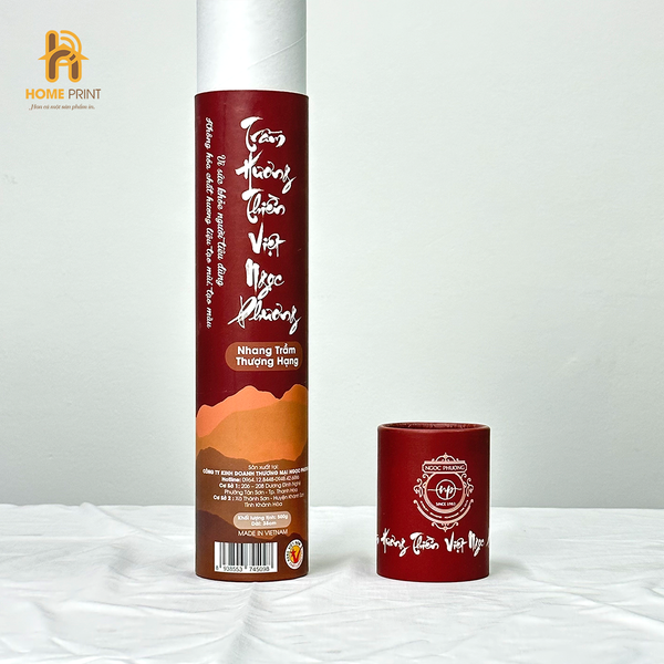  Hộp Giấy Trụ Tròn Đựng Trầm Hương 
