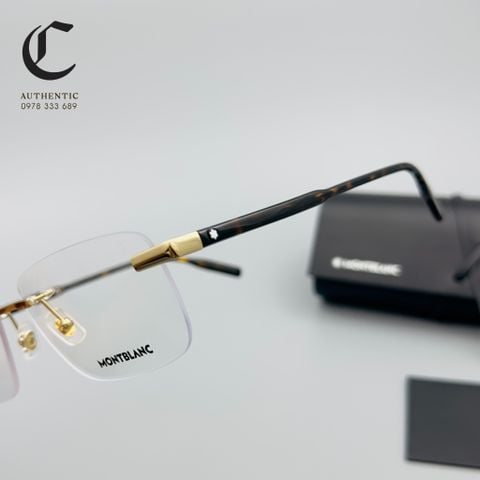 Gọng kính khoan cao cấp mạ vàng Montblanc MB0088O - 003 Mẫu kính khoan phổ thông cho anh chị văn phòng