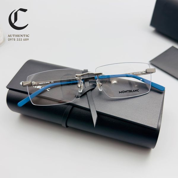 Gọng kính khoan cao cấp mạ vàng Montblanc MB0105O - 002