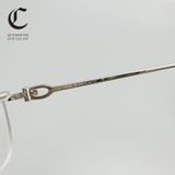 Gọng kính khoan cao cấp mạ vàng Cartier CT0050O
