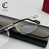 Gọng kính khoan cao cấp mạ vàng Cartier CT0343O - 002