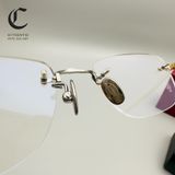 Gọng kính khoan cao cấp mạ vàng Cartier CT0228O - 002