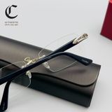 Gọng kính khoan cao cấp mạ vàng Cartier CT0287O