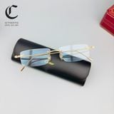 Gọng kính khoan cao cấp vàng đúc 18K Cartier CT0070O - 003