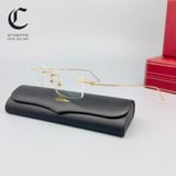 Gọng kính khoan cao cấp vàng đúc 18K Cartier CT0070O - 003