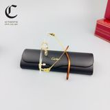 Gọng kính khoan cao cấp vàng đúc 18K Cartier CT0069O - 001