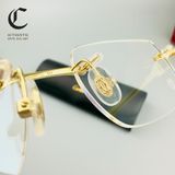Gọng kính khoan cao cấp vàng đúc 18K Cartier CT0069O - 001