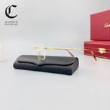 Gọng kính khoan cao cấp vàng đúc 18K Cartier CT0069O - 001