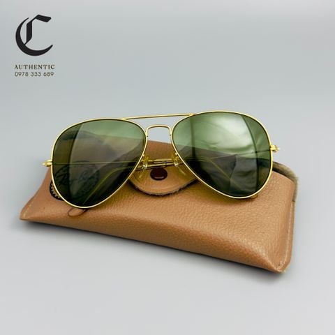 Gọng kính râm Rayban Aviator  B&L RAY - BAN U.S.A - Lens RB3