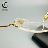 Gọng kính xẻ cước cao cấp vàng đúc 18K Cartier CT0380O - 002